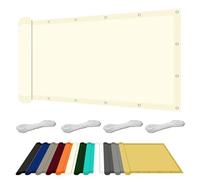 Waterproof UV Protection Shade Sail 155x460 cm Sun Canopy for Garden Patio Balcony Outdoor Use Cream Color Wind Resistant Perfect for Outdoor Spaces
