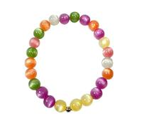 Waterproof UV Reactive Pearl Necklace - Jewellery with Sun Colour Changing Magic Summer Pearl Bracelet Luminous Fancy Festival Collar Adjustable Anti-Allergy Set |, Siehe Beschreibung, Resin