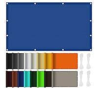 Waterproof UV-Resistant Dark Green PES Polyester Garden Canopy 1x1.4m with Fixing Ropes for Balcony & Patio Outdoor Use - Durable & Stylish Shade Solution