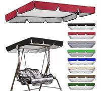 Waterproof UV Resistant Garden Swing Canopy Replacement Cover for 2 & 3 Seater Swing ChairsOutdoor Hammock Top - 164 x 114 x 15 CM