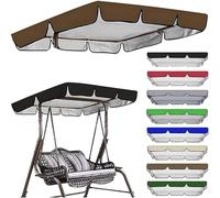 Waterproof UV Resistant Garden Swing Canopy ReplacementCover for 2 & 3 Seater Swing Chairs Hammock Top Cover for Outdoor Use 06249 * 185 * 18CM
