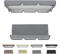 Waterproof UV-Resistant Replacement Canopy for 2-Seater & 3-Seater Hollywood Swing Garden Swing Shade Gray 164x114x15 cm Outdoor Patio Cover