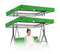 Waterproof UV Resistant Swing Canopy Replacement Cover for 3-Seater Swing - Durable 210D Oxford Cloth Outdoor Furniture Protector (65x45x6in Green)