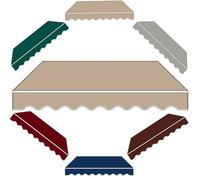 Waterproof UV-Resistant Wavy Valance Replacement for Patio, Balcony, Deck, Garden, Restaurant - Durable Canvas Strips (20 x 10 FT)