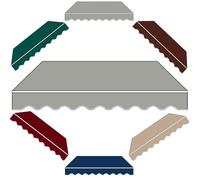 Waterproof UV-Resistant Wavy Valance Replacement for Patio & Balcony | Durable Canvas Strips for Deck, Restaurant, Garden, Courtyard (Gray, 11.5 x 8.2 FT)