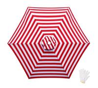 Waterproof UV50+ Garden Parasol Replacement Covers - Durable 2m, 2.5m, 2.7m Outdoor Umbrella Canopy for Patios, Balconies & Courtyards - 6 Rib Design for Enhanced Stability