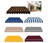 Waterproof UVResistant 8x6.5ft Retractable Patio Cover Replacement FabricHeavyDuty Strips for Yard Deck & Balcony UseDurable Outdoor Shade Solution