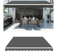 Waterproof UVResistant Replacement Canopy Fabric (FrameFree) Polyester Sunshade for Patio Balcony Courtyard (400x300cm/13x10ft)