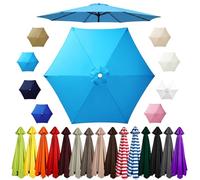 Waterproof UVResistant Umbrella Canopy Replacement 10ft Yellow Fabric for Patio Garden Beach Fits 2.0m to 4.0m Frames Durable Outdoor Shade Cover
