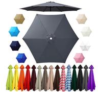 Waterproof UVResistant Umbrella Canopy Replacement 10ft Yellow Fabric for Patio Garden Beach Fits 2.0m to 4.0m Frames Durable Outdoor Shade Cover