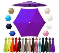 Waterproof UVResistant Umbrella Canopy Replacement 10ft Yellow Fabric for Patio Garden Beach Fits 2.0m to 4.0m Frames Durable Outdoor Shade Cover