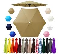 Waterproof UVResistant Umbrella Canopy Replacement 10ft Yellow Fabric for Patio Garden Beach Fits 2.0m to 4.0m Frames Durable Outdoor Shade Cover