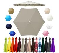 Waterproof UVResistant Umbrella Canopy Replacement 10ft Yellow Fabric for Patio Garden Beach Fits 2.0m to 4.0m Frames Durable Outdoor Shade Cover