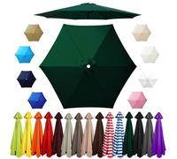 Waterproof UVResistant Umbrella Canopy Replacement 10ft Yellow Fabric for Patio Garden Beach Fits 2.0m to 4.0m Frames Durable Outdoor Shade Cover