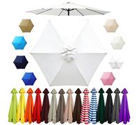 Waterproof UVResistant Umbrella Canopy Replacement 10ft Yellow Fabric for Patio Garden Beach Fits 2.0m to 4.0m Frames Durable Outdoor Shade Cover