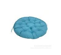 (Waterproof version---Peacock Blue, 50*50CM) Outdoor waterproof sunscreen Nordic bird's nest cushion round thick radar chair cradle hanging basket cushion