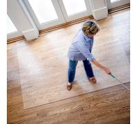 Waterproof Vinyl Floor Protector Mat 140x350cm - Easy to Clean, Non-Slip, Scratch-Resint Mat for Hardwood Floors - Perfect for Home & Office Use