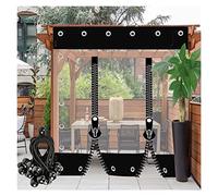 Waterproof Vinyl Gazebo Side Curtains - Transparent PVC Garden Outdoor Curtains with Zipper, 0.5mm Thick, 1.6x2.2m/5.2x7.2ft, Perfect for Patio and Deck Privacy.