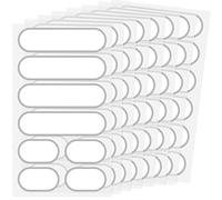 Waterproof Vinyl Kitchen Labels for OXO POP Containers, Removable Writable Food Storage Stickers, Tear-Resistant Pantry Organization Decals for Plastic, Glass Jars, 2 Assorted Sizes, 64 Pack