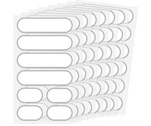 Waterproof Vinyl Kitchen Labels for OXO POP Containers, Removable Writable Food Storage Stickers, Tear-Resistant Pantry Organization Decals for Plastic, Glass Jars, 2 Assorted Sizes, 64 Pack
