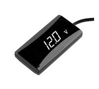 Waterproof Voltmeter DC12V-25V Digital Shockproof LED Display Voltmeter for Car Automobiles Motorcycle Truck Boat Marine - White LED