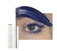 Waterproof Volumizing & Curling Mascara for Women - Smudge-Free Long-Lasting Formula for Bold Defined Lashes - for Christmas Party Stage Cosplay Looks Daily Eye Makeup Beauty Routine (Navy Blue)