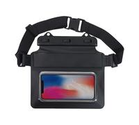 Waterproof Waist Pack - Adjustable Dry Bag with Secure Strap, Large Capacity Pouch for Kayaking, Snorkeling, Boating, Floating, Outdoor Swimming, Black, Se référer au descriptif, Refer to description