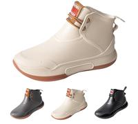 Waterproof Walking Boots Short Ankle Wellies Lightweight Fashion Women Safety Work Boots Lightweight Fashion Waterproof Antislip Ankle Rain Boot Wide Fit Walking Yard Boot