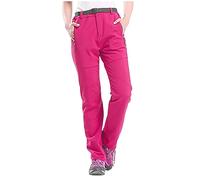 Waterproof Walking Trousers for Women Hiking Trousers Women Convertible Performance Athletic-Ladies Palazzo Trousers with Pockets Comfy Lounge Outdoor Trousers Running Joggers Sweatpants Hot Pink