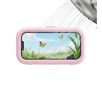 Waterproof Wall Mount - ABS 20.5x11cm | Adjustable Touch-Friendly Mobile Cradle | Secure Bathroom Media Viewing Solution For Bathing Cooking Streaming Hands-Free Convenience