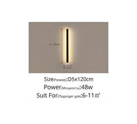 (Waterproof-Warm White, 24W 5x60cm) New Modern LED Simple Wall Lights With Remote Living Room Bedroom Aisle Porch Balcony Indoor Lamps Lighting Outdoor Waterproof