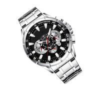Waterproof Watches for Men, Business Smart Watch for Men - Male Watch with Three Subcadins | Mechanical Group, Business Clothing Accessories for Birthdays, Easter, black / white, Se référer au