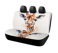 Waterproof Watercolor Giraffe Car Seat Cover Scratchproof Rear Seat Protector Universal Fit Bench Backseat Covers for Suvs Trucks Sedans Vans Pet Dog for Owners & Outdoor Enthusiasts Friendly