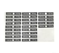 Waterproof Weight Number Stickers for Gym Machines | Smooth PP plastic, resists sweat and detergent, clear text long-lasting, black color, single grid design