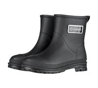 Waterproof Wellington Boots Women's Men's Half Height Ankle Boots Non-Slip Rain Boots Hiking Flat Wellington Boots Safety Riding Shoes Comfortable Chic Elastic Rain Boots Waterproof, A3 Black, 7 UK