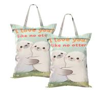 Waterproof Wet Dry Bags For I Love You Like No Otter Dirty Clothes Bag For Traveling Swimming Pool With Handle 2 PCS
