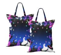 Waterproof Wet Dry Bags Happy Halloween Dreamy Witch Hat Dirty Clothes Bag Swimming With Handle 2 PCS