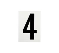 Waterproof Wheelie Bin Black Number 4 Sticker