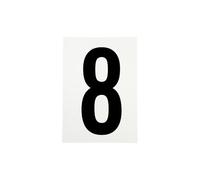 Waterproof Wheelie Bin Black Number 8 Sticker