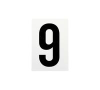 Waterproof Wheelie Bin Black Number 9 Sticker