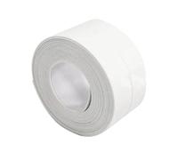 Waterproof White Caulk Tape, Reinforcing Water Barrier Drywall Mesh Tape, Caulking Strip Wall Edge Protector, Liquid Waterproof Membranes for Bathroom, Sink & Kitchen, Super Strong Stickiness