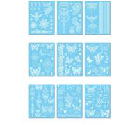 Waterproof White Tattoo Stickers Mandala Totem Flower Butterfly Tattoo Stickers Bride Hand Stickers158x120mm