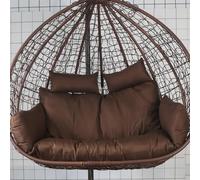 Waterproof Wicker Rattan Double Hanging Chair for 2 Persons with Removable Egg Nest Design - Patio Garden Hammock Swing Seat Pads - Outdoor Relaxation(Only mats are sold)