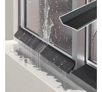 Waterproof Window Ed Weather Bar1.75 Wide Exterior Sill Water Barrier Strip Flexible Rainwater Drip Guard Easy Installation 2m/6.6ft for Home Protection