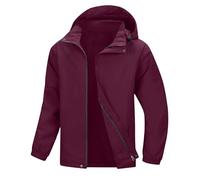 waterproof windproof hooded jacket - Mens Full Zipper Softshell Waterproof Jacket Lightweight Outdoor Hiking Rain Hooded Windbreak Coat Climbing Plain Military Work Hoody Raincoat with Pocket