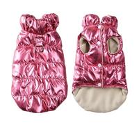 Waterproof Windproof Shiba Inu Poodle Jacket With Button Design Lightweight Warm Cold-Proof Snow Dog Coat With D-Ring,A,XL