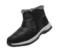 Waterproof Winter Boots Women Warm Fur Lined Snow Boots Ladies Flat Thermal Ankle Booties Comfortable Non Slip Outdoor Walking Shoes Hiking Boot Trekking Boot Women's Winter Work Shoes Black