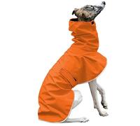 Waterproof Winter Dog Jacket For Greyhounds, Dog Cold Weather Coat With Fleece Lining, Adjustable Warm Dog Clothes Lightweight Outdoor Pet Apparel For Italian Greyhound(Orange,S)