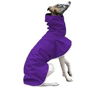 Waterproof Winter Dog Jacket For Greyhounds, Dog Cold Weather Coat With Fleece Lining, Adjustable Warm Dog Clothes Lightweight Outdoor Pet Apparel For Italian Greyhound(Purple,2XL)