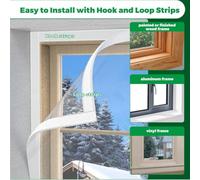 Waterproof Winter Window Insulation Curtains Made of PE Transparent Material for Attic and Home Heat Retention (120 * 160cm)